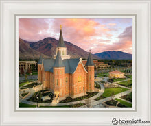 Load image into Gallery viewer, Provo City Center Aerial Open Edition Canvas / 11 X 14 White Frame Art