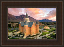 Load image into Gallery viewer, Provo City Center Aerial Open Edition Canvas / 12 X 18 Brown Frame Art