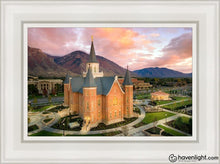 Load image into Gallery viewer, Provo City Center Aerial Open Edition Canvas / 12 X 18 White Frame Art