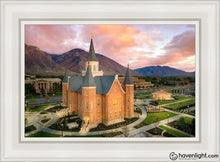 Load image into Gallery viewer, Provo City Center Aerial Open Edition Canvas / 14 X 21 White Frame Art