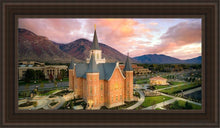 Load image into Gallery viewer, Provo City Center Aerial Open Edition Canvas / 15 X 30 Brown Frame Art
