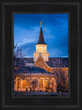 Load image into Gallery viewer, Provo City Center Blue And Gold Open Edition Canvas / 12 X 18 Black Frame Art