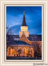 Load image into Gallery viewer, Provo City Center Blue And Gold Open Edition Canvas / 20 X 30 White Frame Art