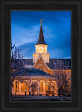 Load image into Gallery viewer, Provo City Center Blue And Gold Open Edition Canvas / 24 X 36 Black Frame Art