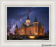 Load image into Gallery viewer, Provo City Center Celestial Open Edition Canvas / 11 X 14 White Frame Art