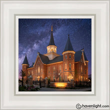 Load image into Gallery viewer, Provo City Center Celestial Open Edition Canvas / 12 X White Frame Art