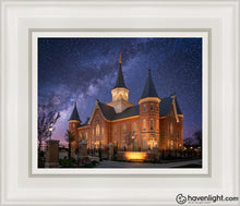 Load image into Gallery viewer, Provo City Center Celestial Open Edition Canvas / 8 X 10 White Frame Art