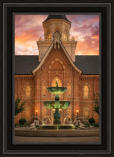 Load image into Gallery viewer, Provo City Center Fountain Of Truth Open Edition Canvas / 20 X 30 Black Frame Art