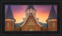 Load image into Gallery viewer, Provo City Center Front Glow Open Edition Canvas / 15 X 30 Black Frame Art