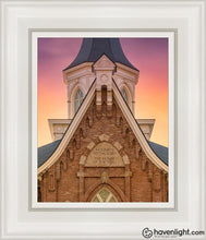 Load image into Gallery viewer, Provo City Center Front Glow Open Edition Canvas / 8 X 10 White Frame Art