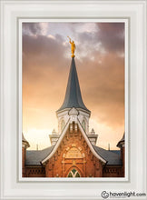 Load image into Gallery viewer, Provo City Center Landmark Of Christ Open Edition Canvas / 14 X 21 White Frame Art