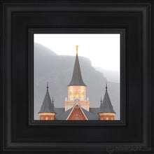 Load image into Gallery viewer, Provo City Center Morning Fog Open Edition Canvas / 6 X Black Frame Art