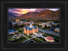 Load image into Gallery viewer, Provo City Center Northeast Aerial Open Edition Canvas / 12 X 18 Black Frame Art