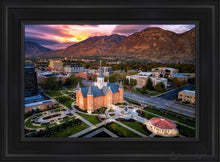 Load image into Gallery viewer, Provo City Center Northeast Aerial Open Edition Canvas / 14 X 21 Black Frame Art