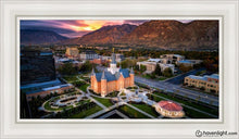 Load image into Gallery viewer, Provo City Center Northeast Aerial Open Edition Canvas / 15 X 30 White Frame Art