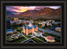 Load image into Gallery viewer, Provo City Center Northeast Aerial Open Edition Canvas / 20 X 30 Black Frame Art