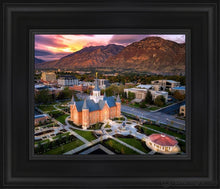 Load image into Gallery viewer, Provo City Center Northeast Aerial Open Edition Canvas / 8 X 10 Black Frame Art