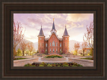 Load image into Gallery viewer, Provo City Center Sunrise Open Edition Canvas / 12 X 18 Brown Frame Art