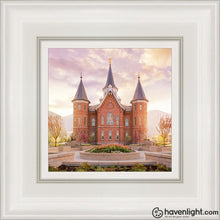 Load image into Gallery viewer, Provo City Center Sunrise Open Edition Canvas / 6 X White Frame Art