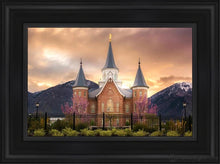 Load image into Gallery viewer, Provo City Center Temple - Breaking Sun Open Edition Canvas / 12 X 18 Black Frame Art