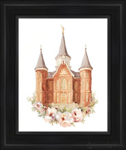 Load image into Gallery viewer, Provo City Center Watercolor Open Edition Canvas / 11 X 14 Black Frame Art