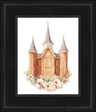 Load image into Gallery viewer, Provo City Center Watercolor Open Edition Canvas / 8 X 10 Black Frame Art
