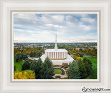Load image into Gallery viewer, Provo Day Aerial Open Edition Canvas / 11 X 14 White Frame Art