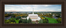 Load image into Gallery viewer, Provo Day Aerial Open Edition Canvas / 12 X 36 Brown Frame Art