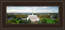 Load image into Gallery viewer, Provo Day Aerial Open Edition Canvas / 6 X 18 Brown Frame Art