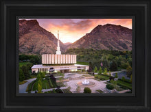 Load image into Gallery viewer, Provo Sunrise Aerial Open Edition Canvas / 12 X 18 Black Frame Art