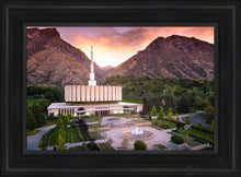 Load image into Gallery viewer, Provo Sunrise Aerial Open Edition Canvas / 14 X 21 Black Frame Art