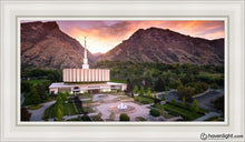 Load image into Gallery viewer, Provo Sunrise Aerial Open Edition Canvas / 15 X 30 White Frame Art