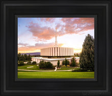 Load image into Gallery viewer, Provo Temple - Sunset Serenity Open Edition Canvas / 8 X 10 Black Frame Art