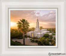 Load image into Gallery viewer, Redlands Golden From On High Open Edition Canvas / 8 X 10 White Frame Art