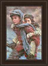 Load image into Gallery viewer, Rescue Open Edition Canvas / 24 X 36 Brown Frame Art