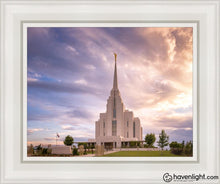 Load image into Gallery viewer, Rexburg Cloudy Open Edition Canvas / 11 X 14 White Frame Art