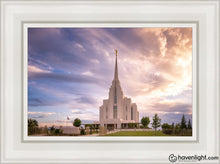 Load image into Gallery viewer, Rexburg Cloudy Open Edition Canvas / 12 X 18 White Frame Art