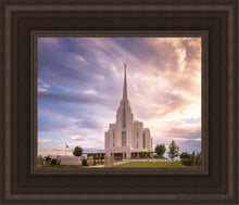 Load image into Gallery viewer, Rexburg Cloudy Open Edition Canvas / 8 X 10 Brown Frame Art