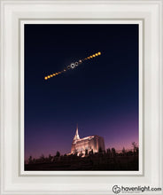 Load image into Gallery viewer, Rexburg Eclipse Phases Open Edition Canvas / 11 X 14 White Frame Art
