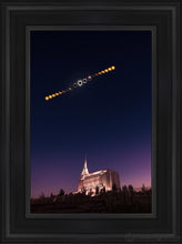 Load image into Gallery viewer, Rexburg Eclipse Phases Open Edition Canvas / 12 X 18 Black Frame Art