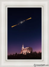 Load image into Gallery viewer, Rexburg Eclipse Phases Open Edition Canvas / 14 X 21 White Frame Art