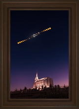 Load image into Gallery viewer, Rexburg Eclipse Phases Open Edition Canvas / 20 X 30 Brown Frame Art