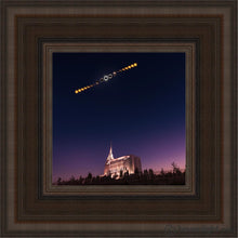 Load image into Gallery viewer, Rexburg Eclipse Phases Open Edition Canvas / 6 X Brown Frame Art