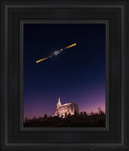 Load image into Gallery viewer, Rexburg Eclipse Phases Open Edition Canvas / 8 X 10 Black Frame Art