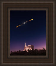 Load image into Gallery viewer, Rexburg Eclipse Phases Open Edition Canvas / 8 X 10 Brown Frame Art