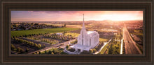 Load image into Gallery viewer, Rexburg Evening From On High Open Edition Canvas / 12 X 36 Brown Frame Art