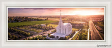 Load image into Gallery viewer, Rexburg Evening From On High Open Edition Canvas / 12 X 36 White Frame Art