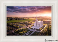 Load image into Gallery viewer, Rexburg Evening From On High Open Edition Canvas / 14 X 21 White Frame Art