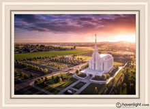 Load image into Gallery viewer, Rexburg Evening From On High Open Edition Canvas / 20 X 30 White Frame Art