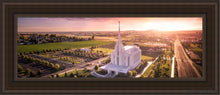 Load image into Gallery viewer, Rexburg Evening From On High Open Edition Canvas / 8 X 24 Brown Frame Art
